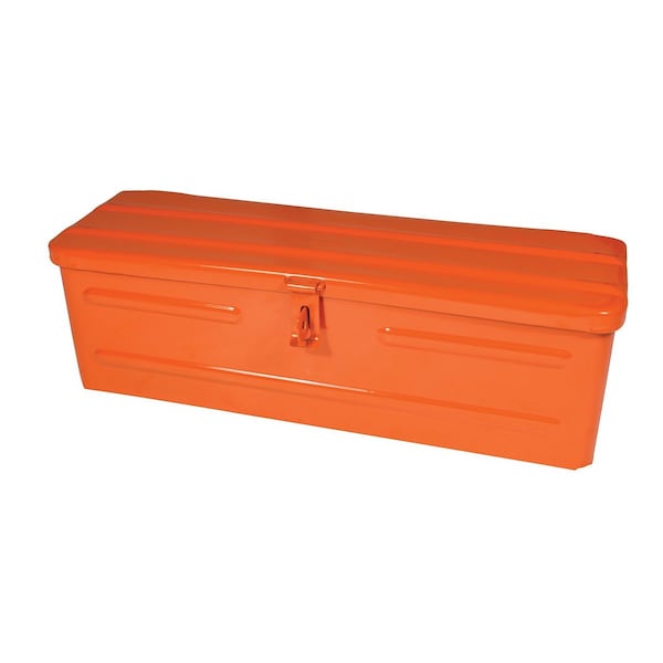 Tool Box, Orange Metal 16.5" x5" x5.2"